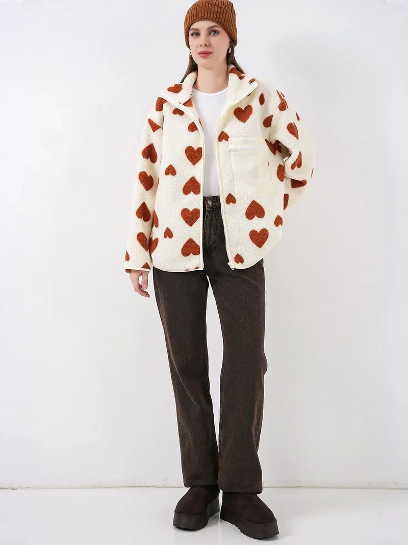 BIG DART BDART Pocket Detailed Oversized Plush Coat